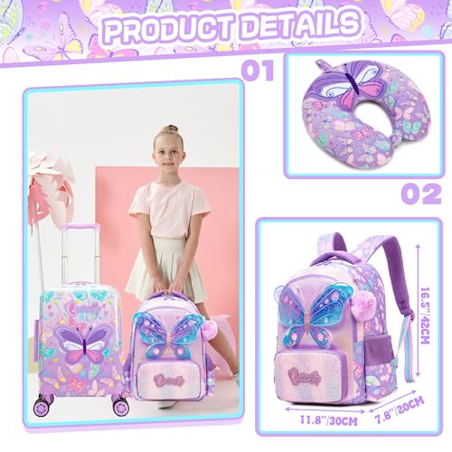 Esteemly 5-Piece Kids Luggage Set