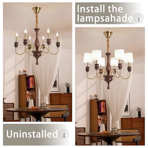 TAaMTYH Small Lamp Shades Cover Set of 6,Clip on Lamp,Drum Shades by TAaMTYH - Used condition - Image 8