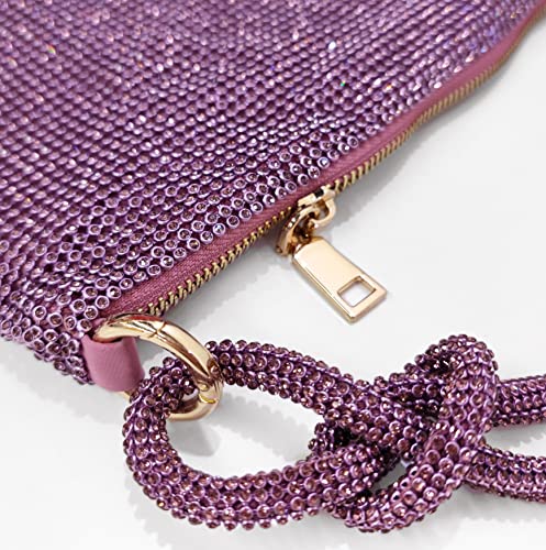 Image of Rhinestone Hobo Bag for Women Rhinestone Purses Sparkly Evening Handbag Shiny Diamond Purse for Wedding Parties 2026 | Rhinestone