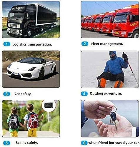 Strong Magnetic GPS Tracker,Car GPS Tracker,GPS/GSM/GPRS Tracking System with No Monthly Fee, Wireless Mini Portable Magnetic Tracker Hidden for Vehicle Anti-Theft/Teen Driving (Black)