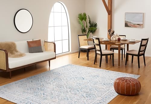 image for SAFAVIEH Area Rug 9x12 - Tulum Collection - Large - Ivory & Turquoise,