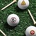 PLIGREAT 4 Sheets Golf Ball Marker Stickers Creative Warning Pattern Golf Ball Marking Decals for Identify Golfer Balls 64 Pcs Customise Markers Golfer Gift Golfing Accessories
