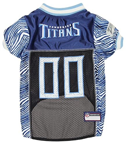 Zubaz NFL Team Pet Jersey for Dogs, Tennessee Titans, Medium