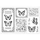 GLOBLELAND Retro-Etiketten Transparente Silikonstempel Vintage Rahmen Klare Stamps Text Hintergrund Silikonstempel Für Kartengestaltung DIY Prägung Journaling