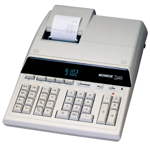 Monroe 8145 Heavy-Duty Standard Desktop Printing Calculator, 14 Digits, 5.0 Lines per Second.12