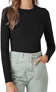 Generic Womens Womens Long Sleeves Round-Neck Cotton Undershirt Basic, Standard Modern (pack of 1)