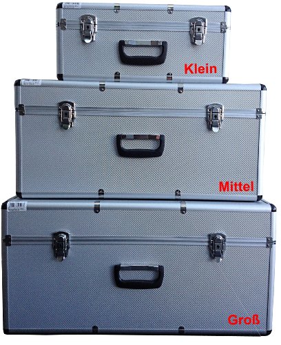 Kreher® Transportkoffer 27L - Robuster Werkzeugkoffer mit Aluminiumrahmen & ABS-Korpus, abschließbar, Metallverschlüsse, Neopren-Innenraum - Große Aufbewahrungsbox für Werkzeug, Kamera & Elektronik