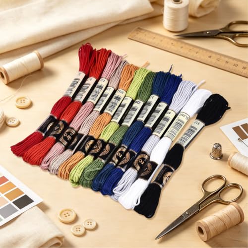 Image of 105 Yards Variegated Embroidery Floss for Hand Sewing Making