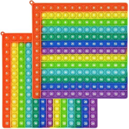 Double-Sided Times Table Poppet 12x12 Math Fidget Toy for Kids, Maths ...
