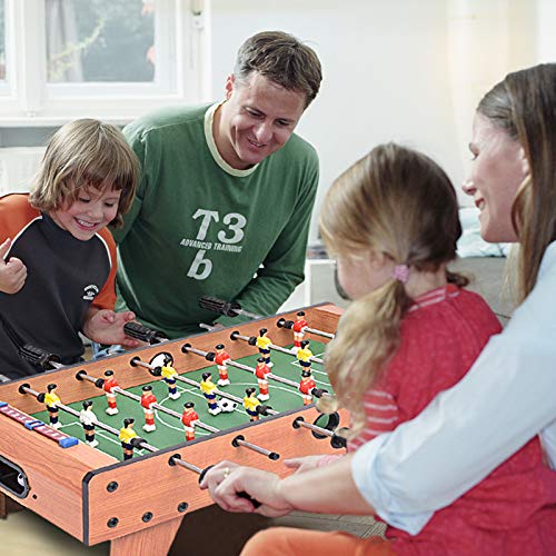 Goplus 27" Foosball Table, Portable Tabletop Soccer Game W/ 2 Footballs & 18 Soccer Keepers For Family Night, Game Room, Arcades, Bars, Parties, Wooden Football Game Set For Adults & Kids #TOP1