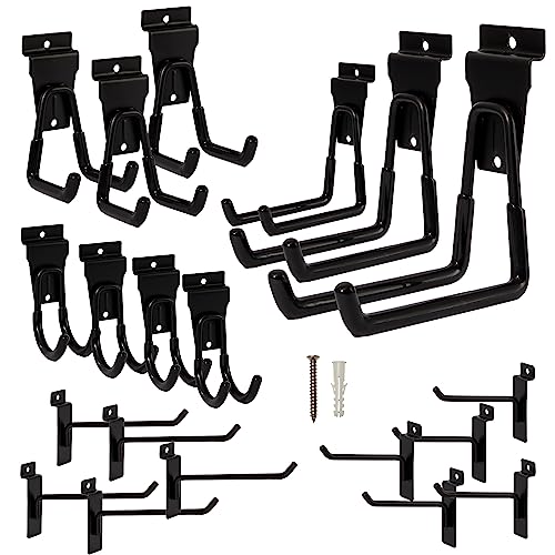 FELLER Slatwall Hooks, Multi Size Garage Slatwall Hooks and Hangers, Heavy Duty Slatwall Accessories, 40 Pack