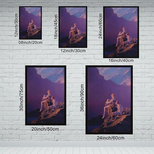 Impression sur toile d'art Contentment Maxfield Parrish décoration murale