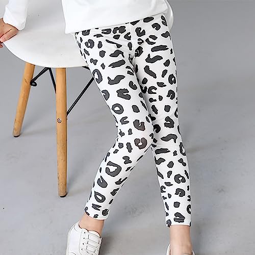 Calça infantil de verão com estampa de leopardo, casual, para corrida, cintura média, calça cropped