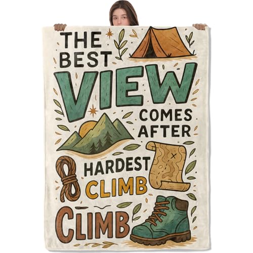 Wanoryer Adventure Quote Fuzzy Blanket 50