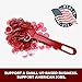 MR CHIPS Made in USA Upgraded Bingo Magnetic Wand & 200 Pieces ¾ Inch Red Plastic Chips with Metal Rings - Support American Jobs