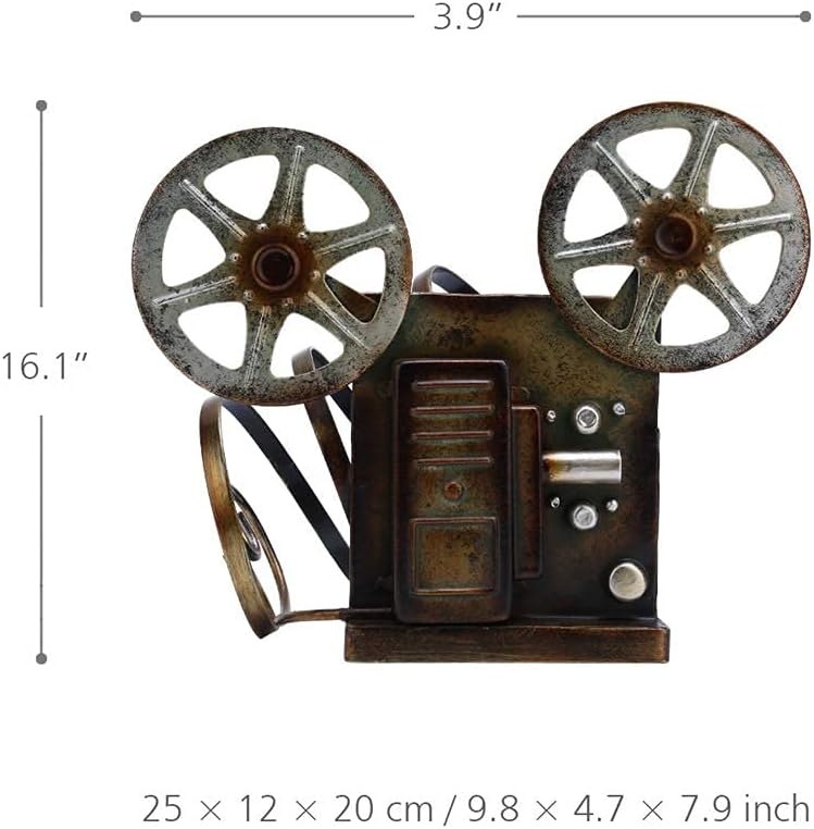 Retro Projector Wine Rack Tabletop Art Decoration Creative Wine Rack Sturdy Iron Material Handmade Craft Storage Rack Home Decor Wine Rack