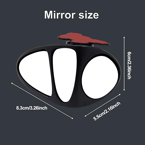 Miniatura 5 de Espejo de punto ciego, espejo de visión lateral con lente de tres lados, espejo convexo gran angular para automóvil, 1 unidad (izquierda)