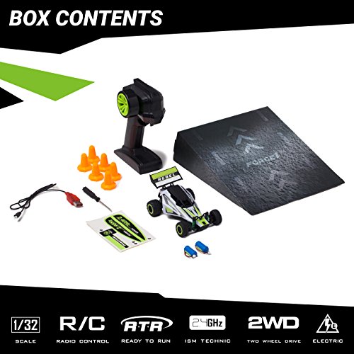 image for Force1 Fast Remote Control Car - Rebel 1/32 Scale RC Buggy with Ramp a
