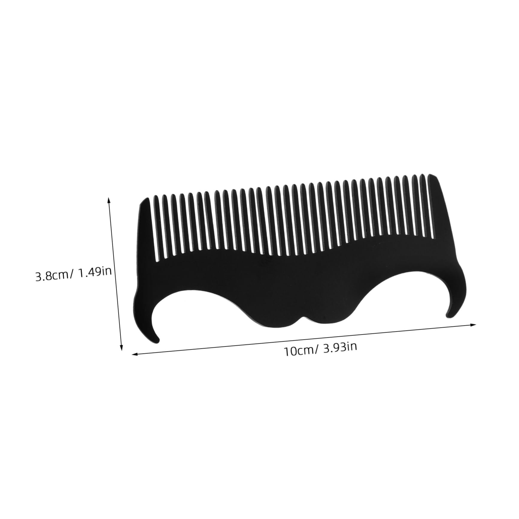 Didiseaon Beard Styling Comb Men's Beard Shaping Tool Mustache Shaping Tool Beard Styling Tool Beard Trimming Guide Beard Comb for Men Beard Guide Beard Trimmer Guide Black Stainless Steel