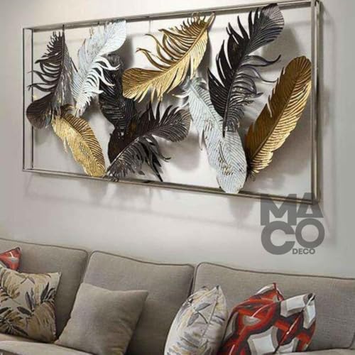 Image of MACODECO Metal Wall Art for Home Decor - Elegant Wall Decor Items - Modern Metal Wall Decor for Living Room, Bedroom, or Office - Stylish Decorative aesthetic home decor Your Home.
