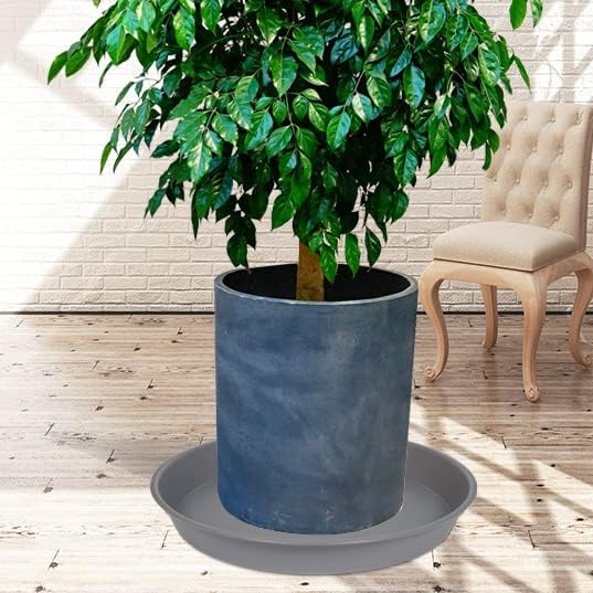 Miniatura 4 de 6 paquetes de bandejas de platillo para plantas de 6 pulgadas, 4, 5, 6, 8, 10, 12, 14, 16, 18, 20 pulgadas, bandejas de goteo de plástico resistente