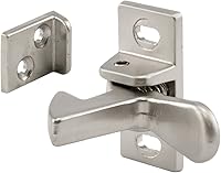 Prime-Line U 10882 Satin Nickel Elbow Catch for Cabinet Doors - Durable Cast Aluminum Latch, Easy Install (Single Pack)