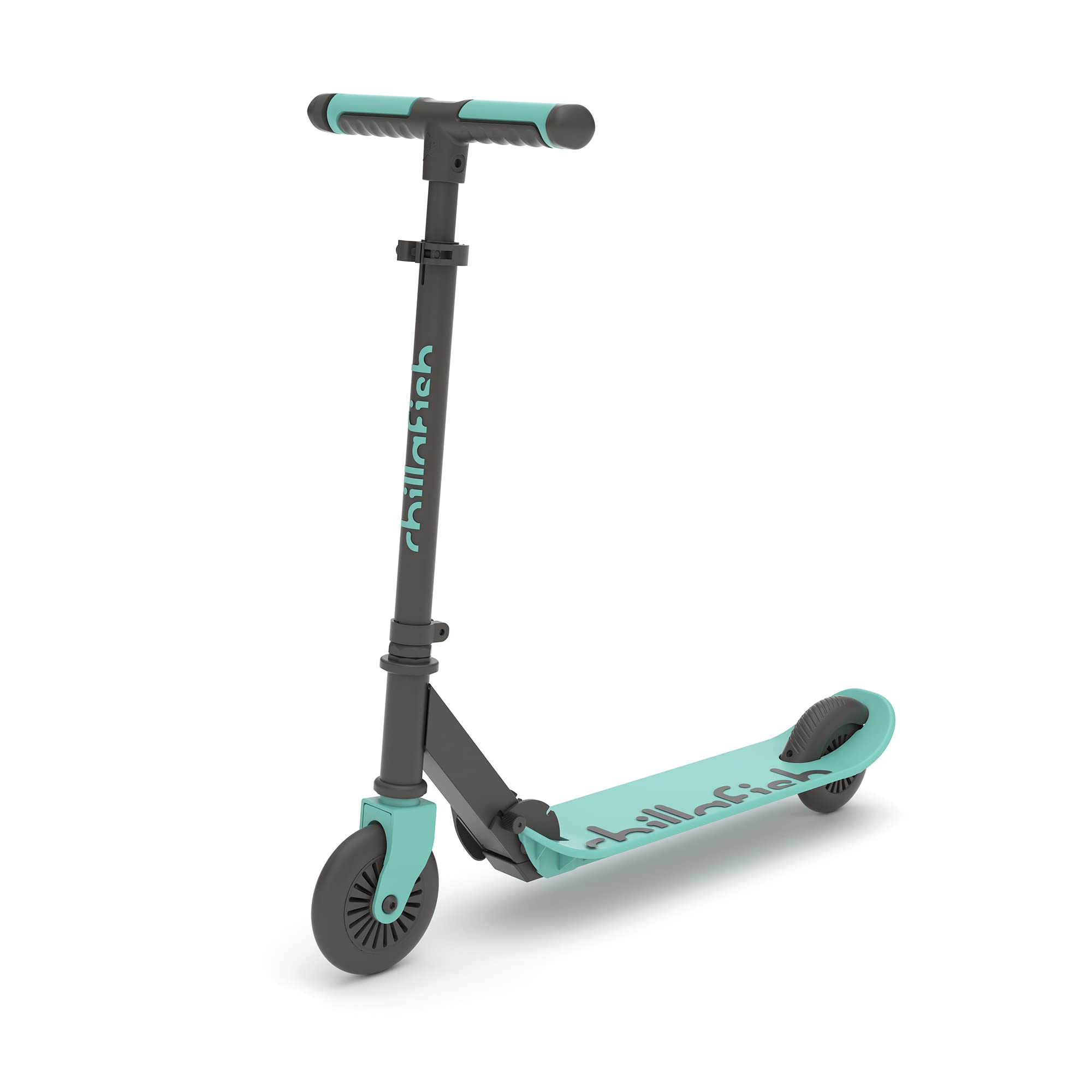 Chillafish Flexxi Mini Foldable 2-Wheeled Scooter with Integrated Brake and twintip Antislip Deck, Adjustable and Foldable Handlebar, Option with Glow Wheels or Regular Wheels