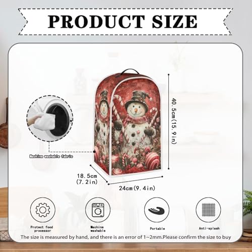 Funda para licuadora diseño muñeco de nieve navideño miniatura 6