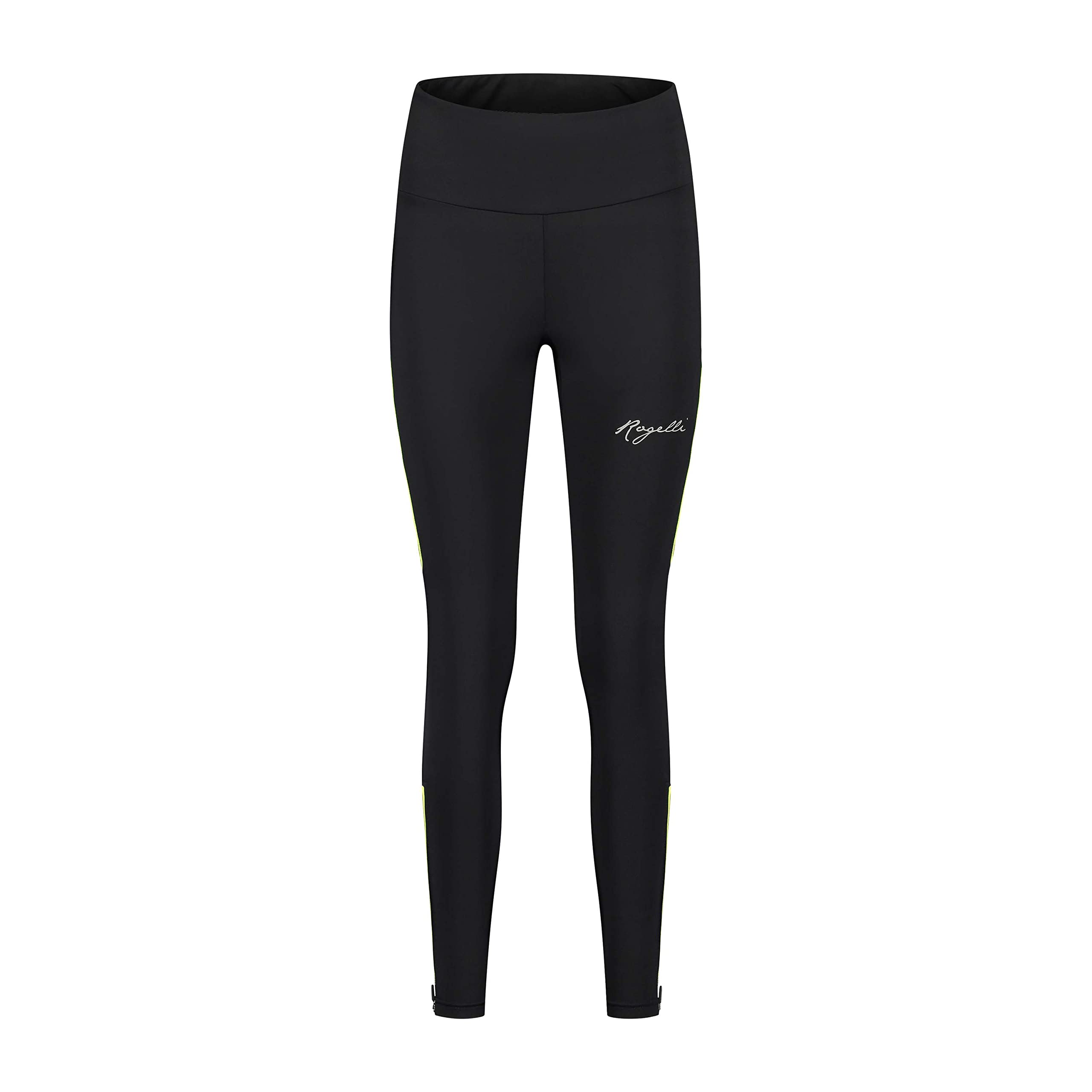 Rogelli Core Laufhose Damen - Lange Lauftight - Schwarz/Fluor - Größe M