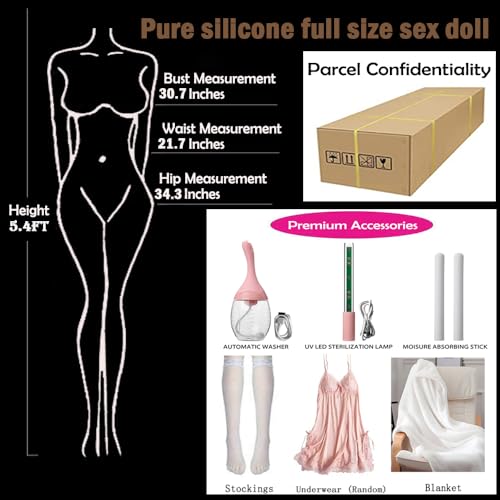 Full Body Silicone Sex Doll, 5.4FT Life Size Sex Doll, Female Torso Sex Dolls, Adult Sex Toys, EVO Alloy Skeleton with Jelly Breasts, Shaking Butt & Feet Standing for Man Sex Toys -More Realistic - Image 7