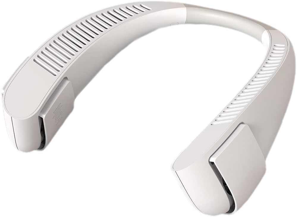 Portable Neck Fan Hand Free Bladeless 4000 MAh Battery Operated Wearable Personal Rechargeable Headphone Design Headphone Design