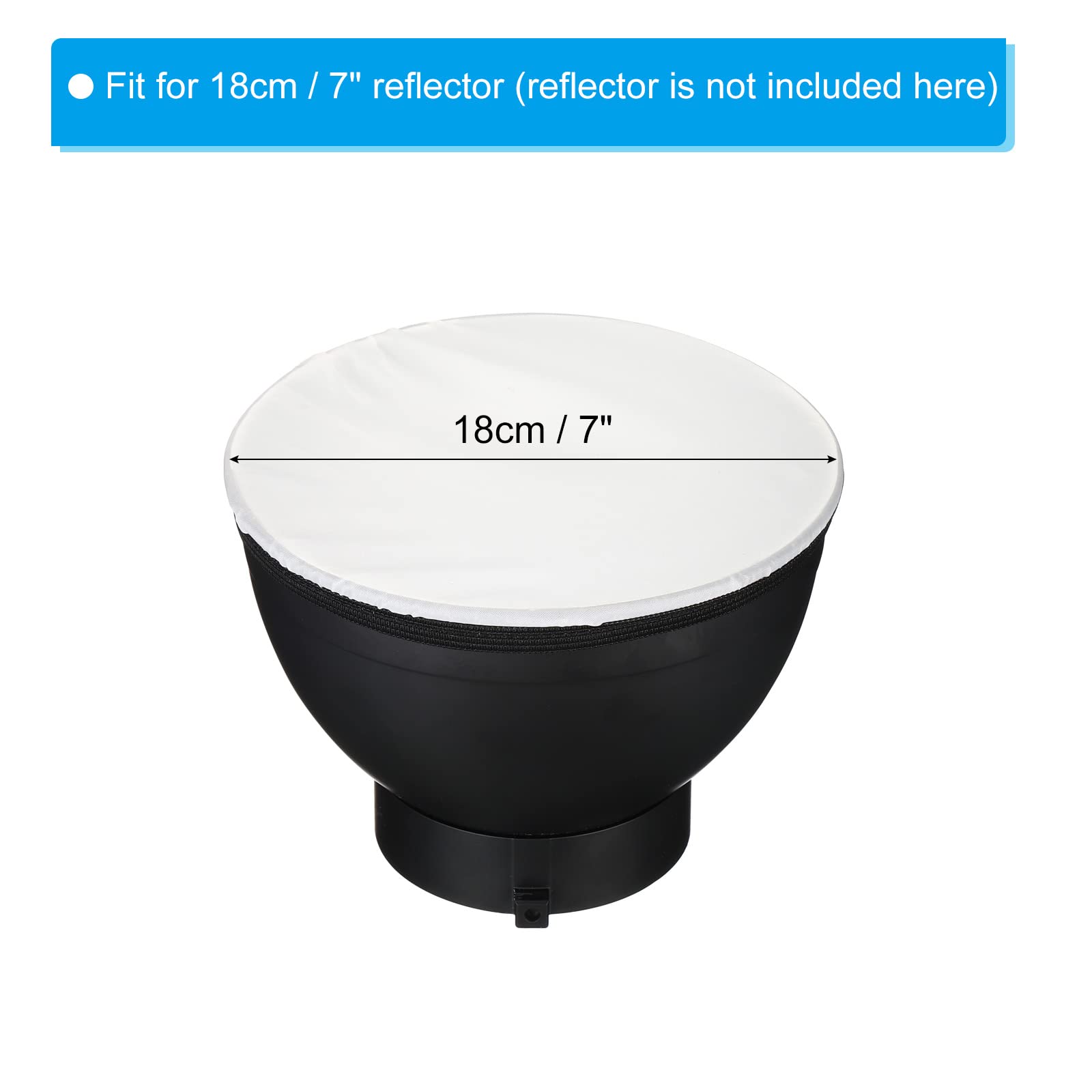 PATIKIL 7" 18cm Morbido Diffusore Lampada Copertura, 2pz Panno Diffusore Strobo Riflettore Lampada Calzino per Flash Luce Bellezza Piatto Fotografia Studio, Bianco