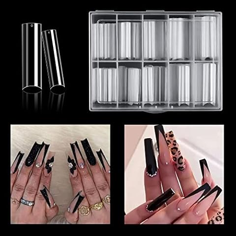 JUSTOTRY 240 Pcs No C Curve Clear Nageltips Cover