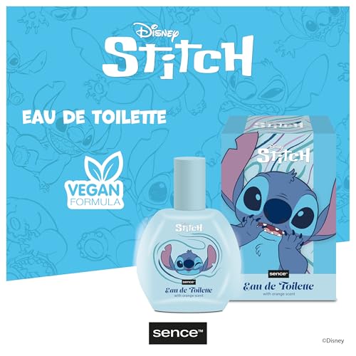 Disney Stitch & Angel Orange EDT, Parfüm für Damen, Kinder, Teenager und Mädchen, Sence Vegan Beauty Eau de Toilette, Kinderparfüm (1 x 100ml)