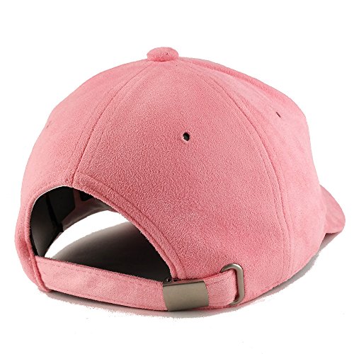 Image of Trendy Apparel Shop Plain Faux Suede Leather Adjustable Structured Baseball Cap