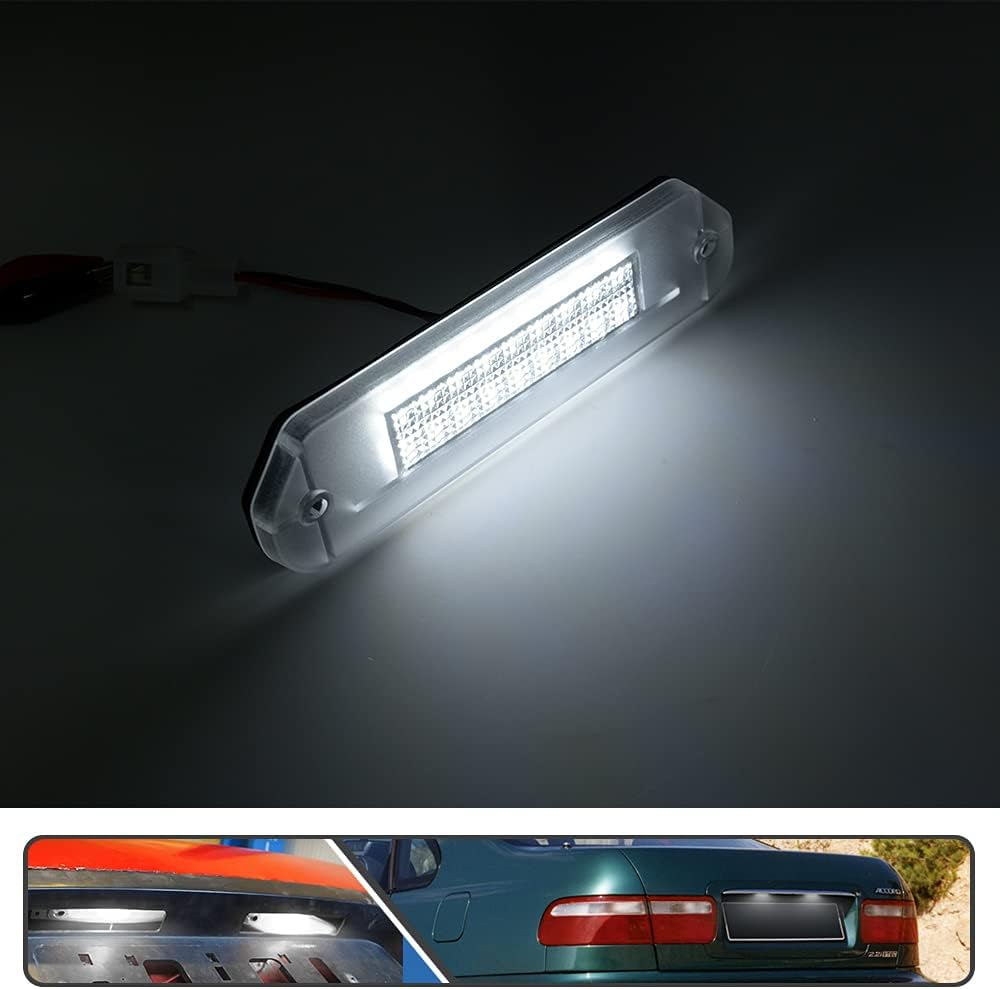 2Pcs LED License Plate Lights Number Lamp for Hon'da Accord CD 1994-1997 Powered by High Power SMD Xenon White LED Error Free