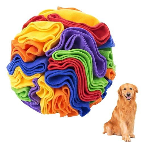 PDirat Palla da fiuto per cani, giocattolo intelligenza, 10 cm, palla di peluche rotonda per animali domestici, promuovere l'attività mentale attraverso la stimolazione dell'olfatto