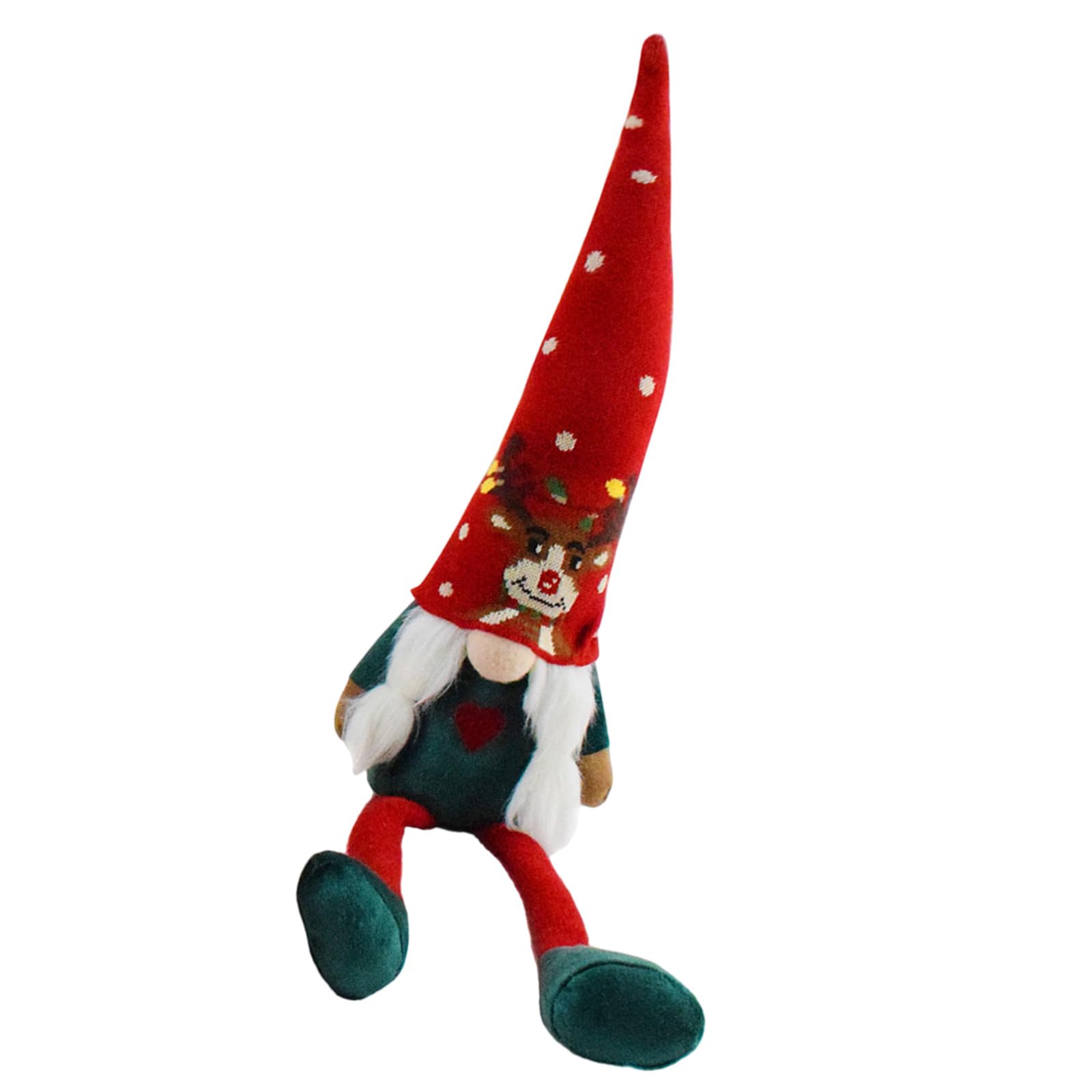 Jazuaiao Festival Christmas Tabletop Decorations with Knitted Gnomes Figurines Reindeer Designs for Home and Use Indoor Christmas Decorations