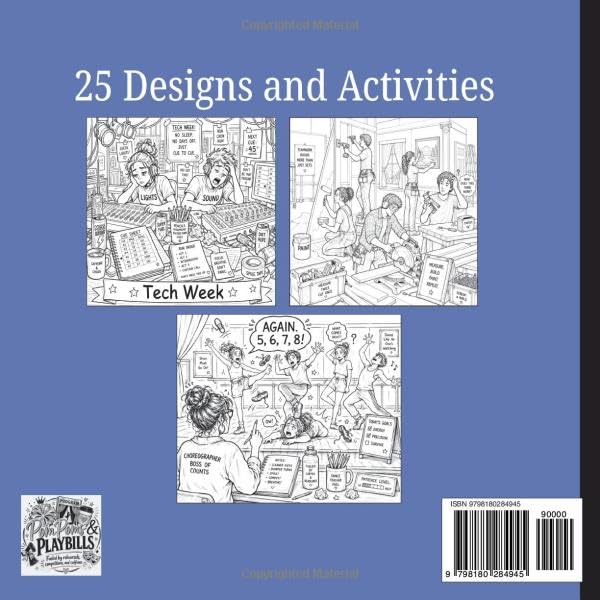 All The Worlds A Stage: A Coloring Book for Theater Lovers image 3