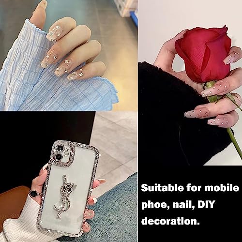 Image of NOOEPC Face Gems Hair Gems, Self-Adhesive Face Jewels Eye Jewels Rhinestones DIY Face Gems Stick on, Hair Body Rhinestones Gems Crystals Pearls for Face Eyes Makeup Body, Crafts-MINI(2.5 /3 /4 /5 /6mm)