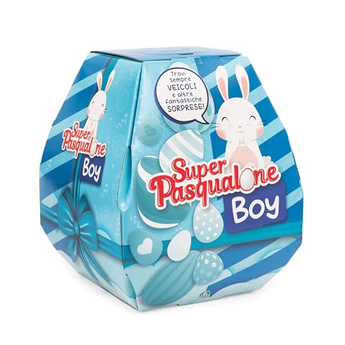 Super Pasqualone - Bambino, Uovo di Pasqua con Veicoli, Gormiti