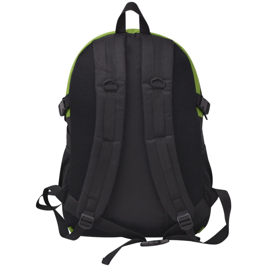 Mangloder Wanderrucksack 40 L Schwarz Grün wasserabweisend für Outdoor Trekking Camping Wandern mit 3 Fächern und 2 Seitentaschen für Reisen, Schule, Arbeit, Fahrrad, Freizeit