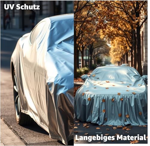 Autoplane Abdeckplane - Auto Abdeckung & universale Autoschutzhülle - Autogarage - Car Cover - wasserdicht & wetterfeste Autoplane - 430 * 175 * 150 cm