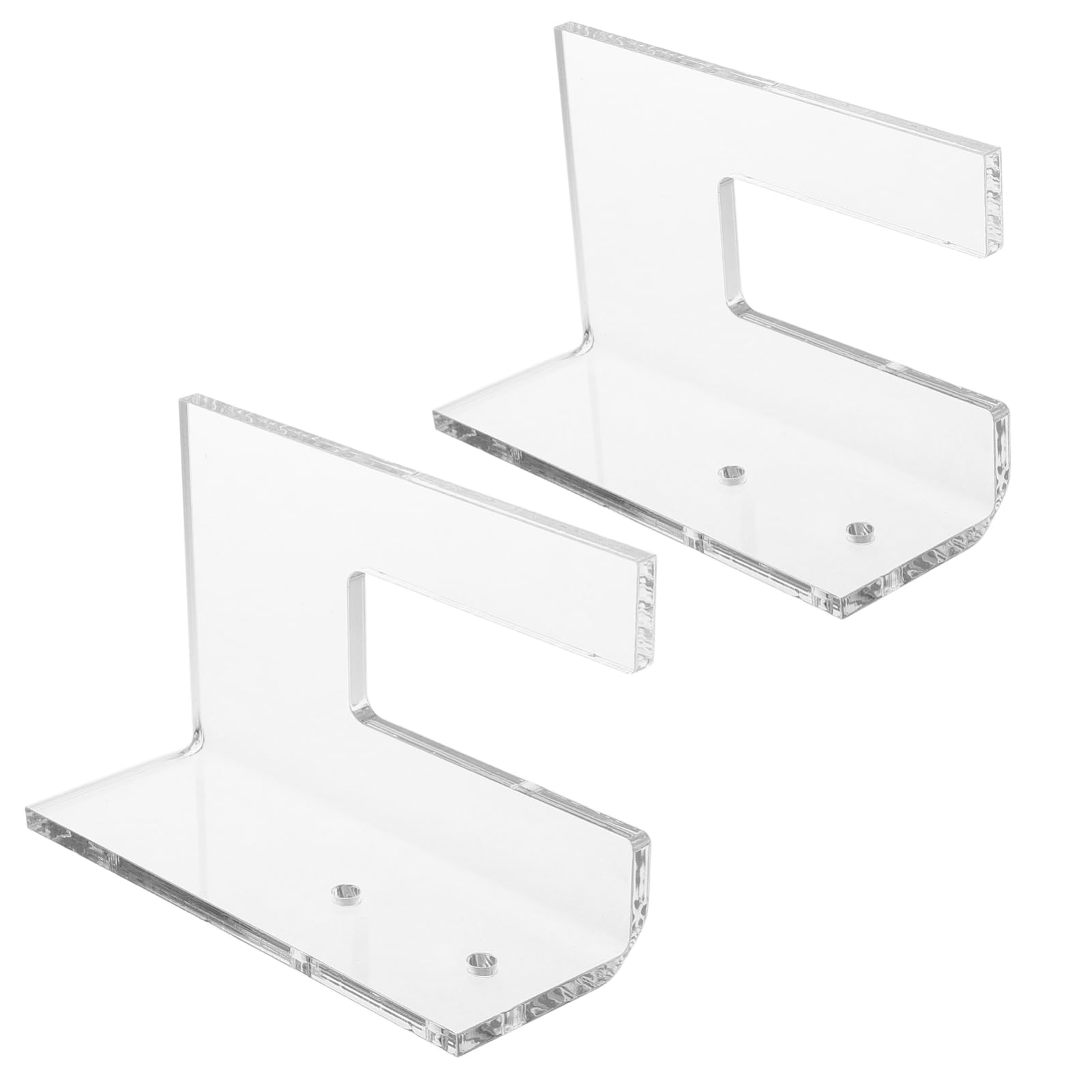 OSOLADY 1pair Clear Skateboard Wall Mount Display Rack Hanger for Efficient Snowboard Storage Organization Room Bedroom Strong Load Capacity Protective Design