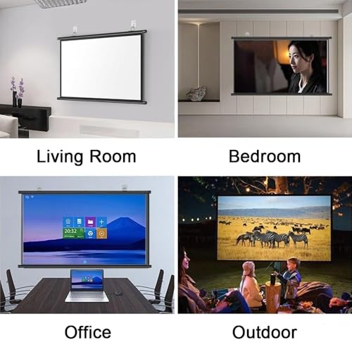 Pantalla Manual de Proyector HD 72" 16:9 miniatura 3