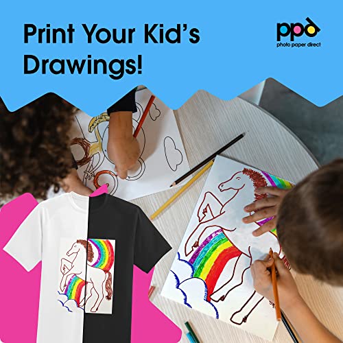 Image of PPD 40 Sheets 8.5x11 inch Iron-on Heat Transfer Paper Mixed Fabrics Inkjet