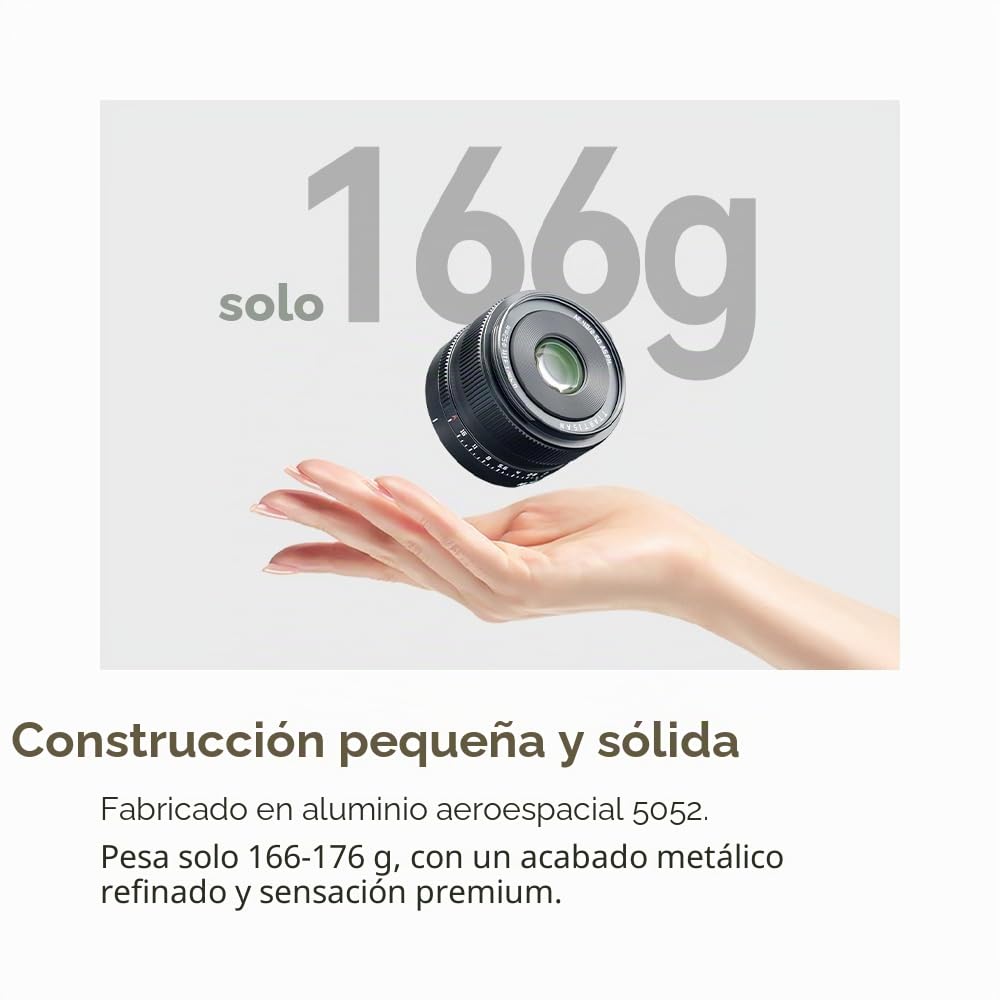 TTARTISAN AF 40mm F2 L Mount - Objetivo De Enfoque Automático, Gran Apertura, Compacto Y Ligero, Compatible con Cámaras De Montaje En L (Plateado)