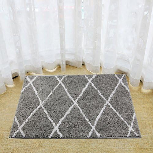 GRECUTE Door Mat Microfiber Bathroom Absorbent Anti-Slip Rug for Living Room 20’’x 32