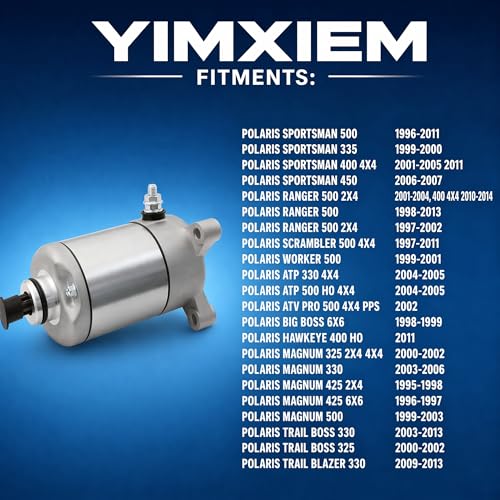 Starter Motor para Polaris Sportsman 500 ATV 12V 9 dientes Reemplazo 3090188 3084981 SMU0061 Compatible con Ranger 500 Scrambler Magnum Trail Boss Big Boss ATP 1995-2014 miniatura 5