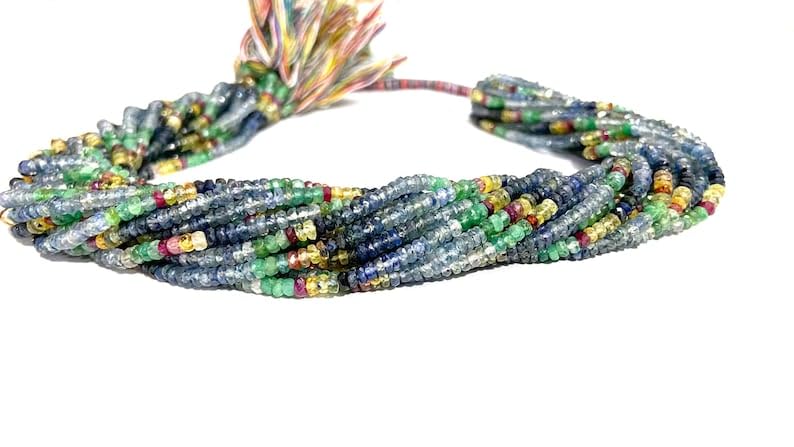 Saphir naturel perles rondes facettées 3mm pour sublimer vos bijoux du quotidien